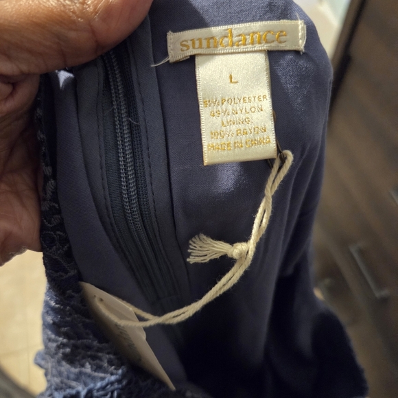 Sundance Women's Blue Lace Floral Dress Fairy Romantic Boho Cottagecore - Picture 6 of 9